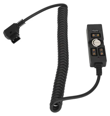 Immagine prodotto di D Tap maschio a 3 porte femmina con indicatore USB da 5 V Connettore per cavo di alimentazione con viti a mano da 1/4 di pollice per batteria arrri Red V mount