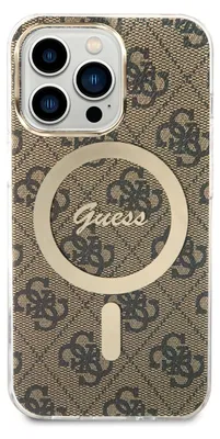 Productafbeelding van Guess Guhmp13Lh4Stw telefoonhoesje voor iPhone 13 Pro / 13 - Bruin, 4G, MagSafe
