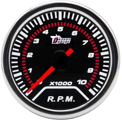 Image de Compteur de tours universel - Indicateur de vitesse - Haute précision - 52 mm - Tachymètre - Professionnel - Accessoires automobiles