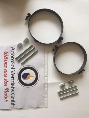Produktbild von Ofenrohrschellen - 150 mm - Schwarz, Stahl