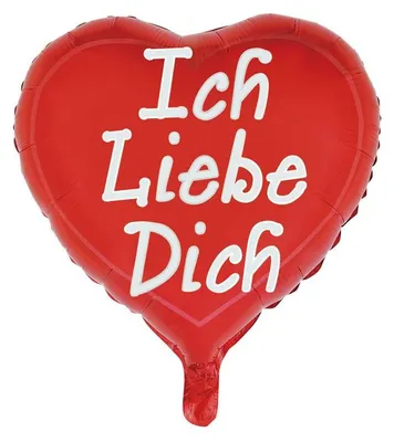 Produktbild von Herzförmiger Folienballon Ich Liebe Dich rot 45cm Herz-Ballon zur Hochzeit