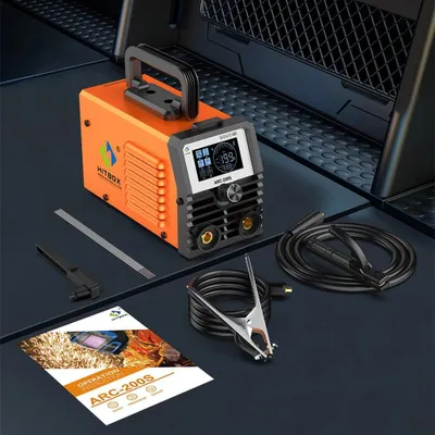 Image de Appareil de soudage à onduleur portable - ARC200S MMA/Lift TIG 2-en-1 - IGBT 220 V 20–120 A - Facteur de marche de 60 % - Écran LCD - Prise UE