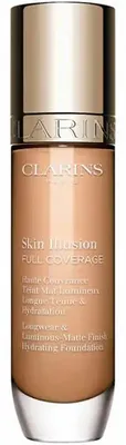 Obrázok produktu pre Clarins Skin Illusion Full Coverage, Flakón s pumpičkou, Tekuté, Univerzálna pleť, Zjasnenie, Hydratačné, Zmatňujúci, Čistiaci, Svetlá, Neutrálny