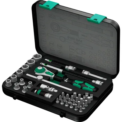 Obrázek produktu pro Wera 05003535001, Sada zdířek, 1/4", Imperiální, 1 hlava/hlavy, 1/2,1/4,3/16,3/8,5/16,7/16,7/32,9/16,9/32,11/32", T10, T15, T20, T25, T30, T40, T8, T9