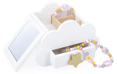 Zdjęcie produktu dla Janod Unicorn - Magiczne drewniane pudełko na biżuterię z jednorożcem