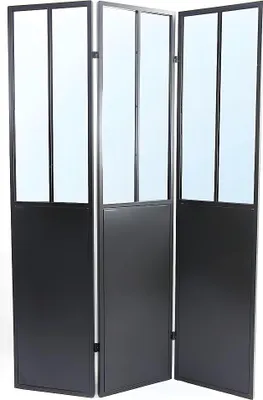 Produktbild von Industrie-Spiegelwand COVENTRY - Metall - H 180 x B 122 cm - Farbe schwarz
