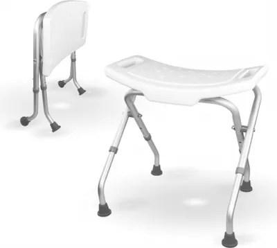 Obrázok produktu pre Mobiclinic, Delta, sprchová stolička pre seniorov, stolička do sprchy z hliníka, do vane, skladacia a výškovo nastaviteľná, protišmyková, šetrí miesto