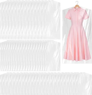 Produktbild von Transparente Kleidersäcke – Set mit 60 Stück – 3 Größen – Kunststoff-Reisebeutel