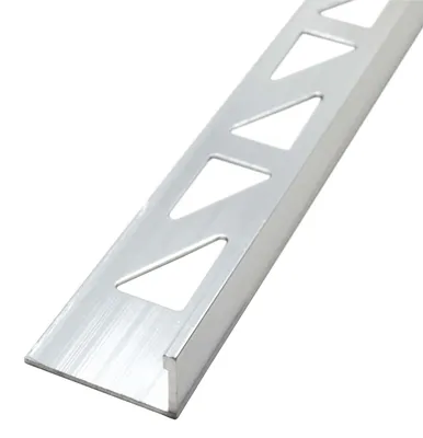 Produktbild von Dalsys 2,5m Fliesenschiene, L Profil, 10mm, Silber matt, Aluminium eloxiert, Fliesenprofil Winkelprofil, Abschlussleiste Fliesenabschlussprofil, Fliesen Eckschutzschiene