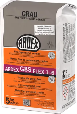 Produktbild von ARDEX G8S Flex-Fugenmörtel Grau 5kg Beutel