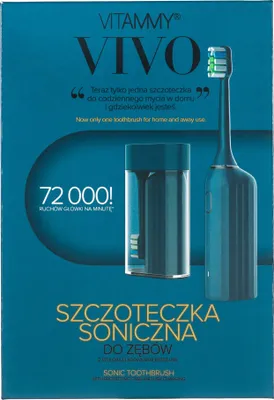 Zdjęcie produktu dla Szczoteczka soniczna VITAMMY VIVO Pink z etui, niebieska