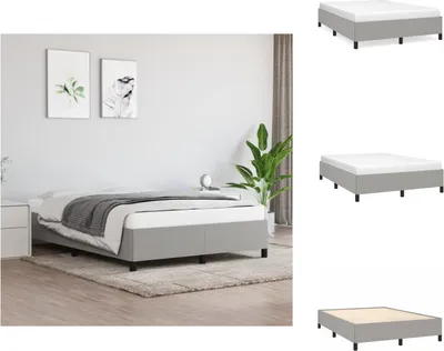 Produktbild von vidaXL Bettgestell Hellgrau 140x190 cm Stoff -  Betten & Bettgestelle