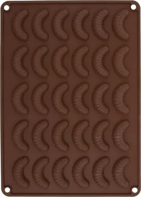 Produktbild von Orion Silikonbackform / Backform Kipferl Croissants für Kekse Pralinen 40 Stück