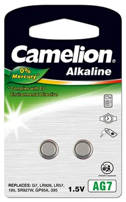 Produktbild von Camelion 12050207, Einwegbatterie, Alkali, 1,5 V, 2 Stück(e), 45 mAh, 5 Jahr(e)