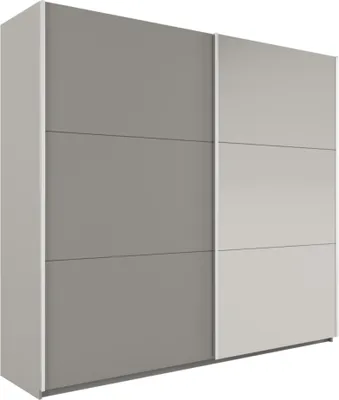 Produktbild von Masseno Schiebetürenschrank IVERN 225/215/65 cm 2-türig mit Spiegel Grau