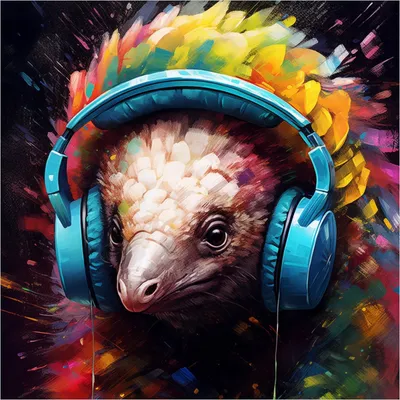 Produktbild von Wallario selbstklebende Möbelfolie/ Tischdecke für Innen und Außen, Größe: 80 x 80 cm - Musikalisches Schuppentier