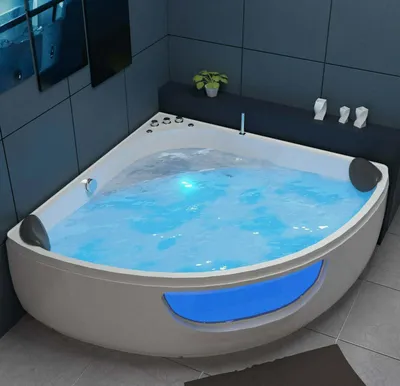 Produktbild von Luxus LED Whirlpool Badewanne SET 150x150cm+Hydrojet Eckwhirlpool Modell 2024 x
