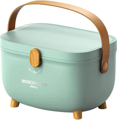 Immagine prodotto di DYOUen Kit di primo soccorso Scatola di medicinali Contenitore portatile di stoccaggio Grande capacità Verde
