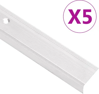 Produktbild von Treppenkantenprofile in L-Form 5 Stk. Aluminium 100 cm Silbern