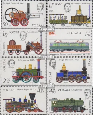 Produktbild von Briefmarken Polen 1976 Mi 2427-2434 (kompl.Ausg.) postfrisch Lokomotivenbau