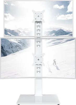 Produktbild von Famanu Monitorständer für zwei Bildschirme – Höhenverstellbar, platzsparendes Design