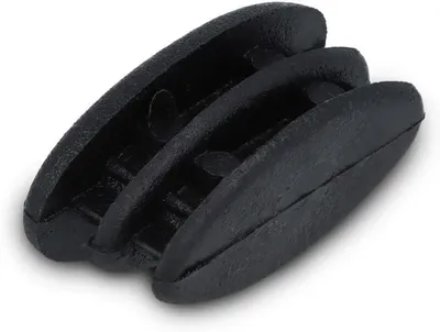 Produktbild von 4 x Fußstopfen für Ellipsenrohre Rohrstopfen ellipsenförmig schwarz Stopfen Ellipse (30 x 15 mm)