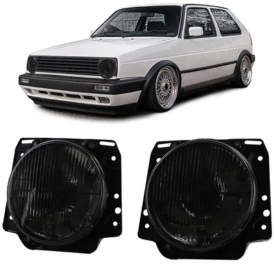 Produktbild von Scheinwerfer schwarz Fadenkreuz Streuscheibe GLAS für VW Golf 2 1983-1991