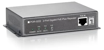 Imagen del producto de Nivel Uno POR-0222. Repetidor PoE GE de LevelOne, modelo POR-0222. PoE