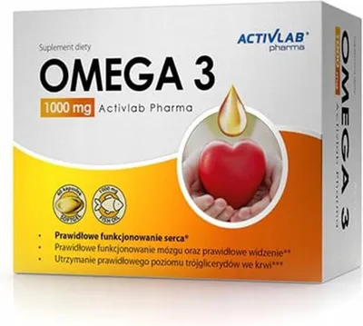 Obrázok produktu pre Doplnok stravy Activlab Pharma Omega 3, 1000 mg, 60 kapsúl