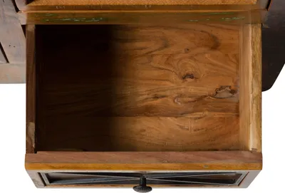 Produktbild von MASSIVMOEBEL24 Vitrine Altholz 90x40x190 mehrfarbig lackiert NATURE OF SPIRIT #138