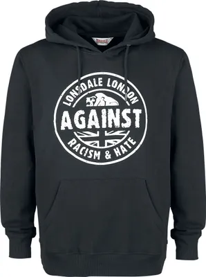 Immagine prodotto di Felpa con cappuccio da uomo slim fit LINFORD Nero M Lonsdale