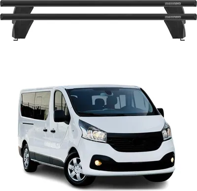 Image de Menabo Barres de toit Transversales pour Opel Combo 2014-2018 Alu Noir ABE 2x
