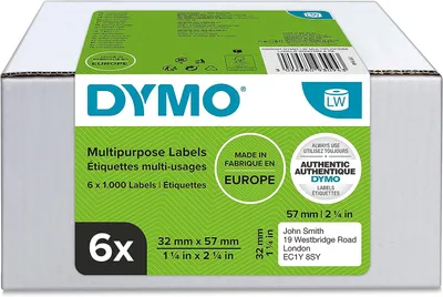 Image de Dymo Etiquettes multi-usage 32 x 57 mm blanc 6x 1000 pces