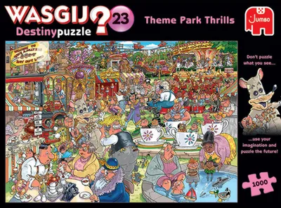 Produktbild von Jumbo Wasgij Puzzle - Theme Park Thrills 1000 Teile