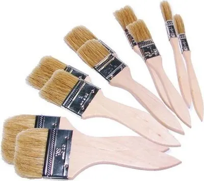 Produktbild von Pinsel Set 10 teilig Flachpinsel Satz verschiedene Breiten