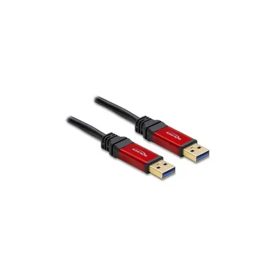 Imagen del producto de Cable USB 3.0 Delock, conector tipo A a tipo A, cable trenzado, longitud 1 metro