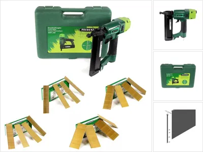 Produktbild von Prebena 2XR-J50 Druckluftnagler im Transportkoffer + Stauchkopfnägel Brads - 25 mm 5000 Stück + 30mm 5000 Stück + 40 mm 5000 Stück + 50 mm 4000 Stück