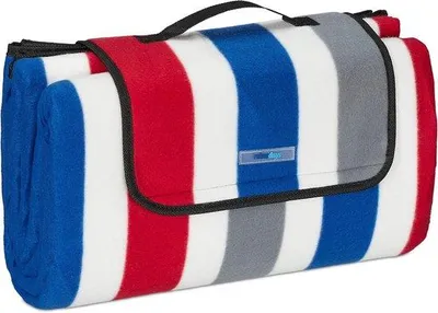 Immagine prodotto di Tovaglia da picnic impermeabile 200x200 cm rosso bianco blu XXL