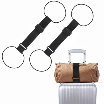 Immagine prodotto di Cinghie da viaggio - Regolabili - Nere - 2 pezzi - Cinghie da viaggio - Sicurezza per i bagagli
