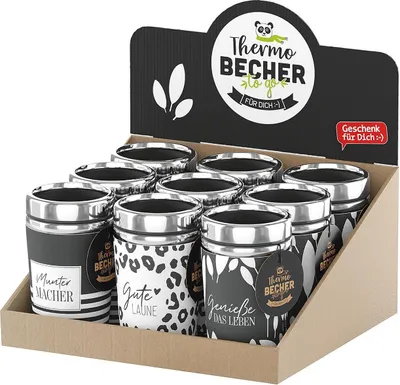 Produktbild von LA VIDA Display Becher Thermo to go Salt&Pepper 240ml 9Stück