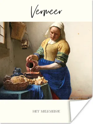 Produktbild von MuchoWow® Poster Milchmädchen - Vermeer - Kunst 90x120 cm - Wohnzimmer