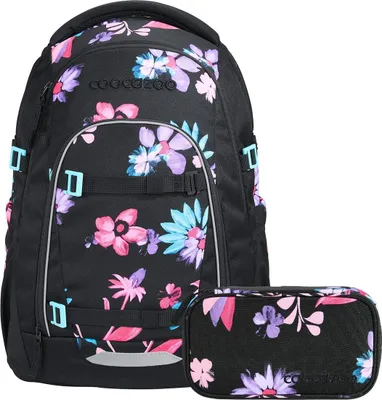 Produktbild von Coocazoo Mate Floral Artnight Schulrucksack Set 2tlg.
