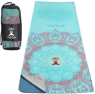 Productafbeelding van Yogamat Antislip - Fitnessmat - Yogamat Extra Dik - Yogamat Tas - Yogamat Draagriem - Sneldrogend met Hoekzak - Yogahanddoek