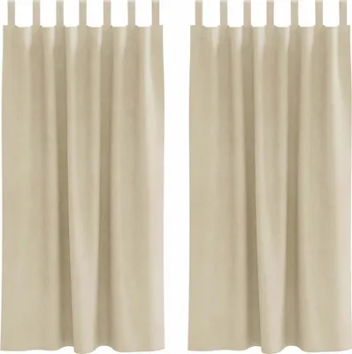 Immagine prodotto di vidaXL Tende oscuranti, 2 pezzi, color crema, 140 x 175 cm, in velluto