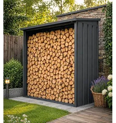 Produktbild von Kaminholzunterstand Konsta 200 x 107 x 190 cm schwarz