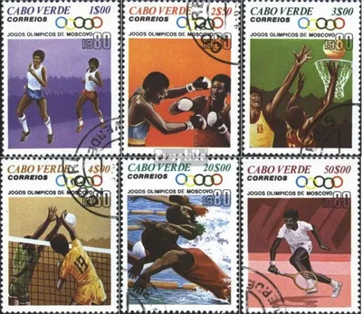 Produktbild von Briefmarken Kap Verde 1980 Mi 407-412 (kompl.Ausg.) gestempelt Olympische Sommerspiele