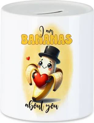 Produktbild von I Am Bananas About You Banane Liebe Spruch Spardose