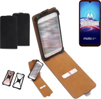 Produktbild von K-S-Trade Handyhülle Schutzhülle kompatibel mit Motorola E6s Hülle Case Cover Flip Style Bumper schwarz 1x