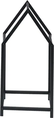 Produktbild von Brennholzregal Stapelregal Kaminholzständer Größe L schwarz