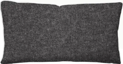 Produktbild von biberna Melange-Flanell Kissenbezug Paspel Uni 40x80 cm Titan